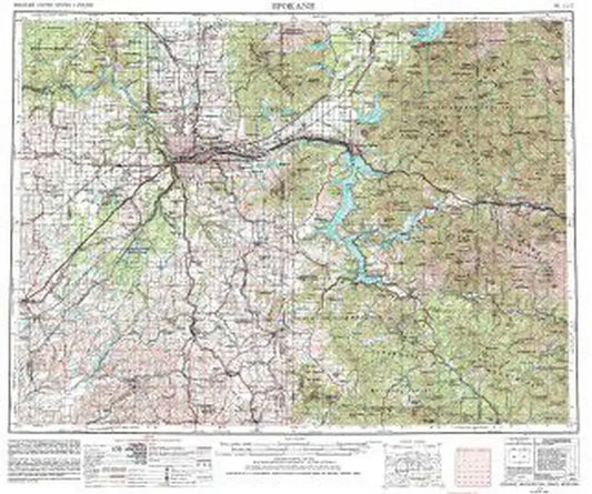 Spokane 1:250K USGS Topo Map