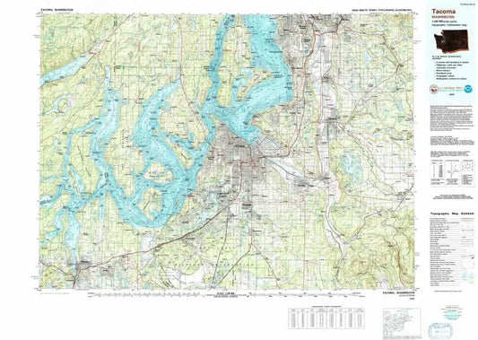 Tacoma USGS 1:100K Topo Map