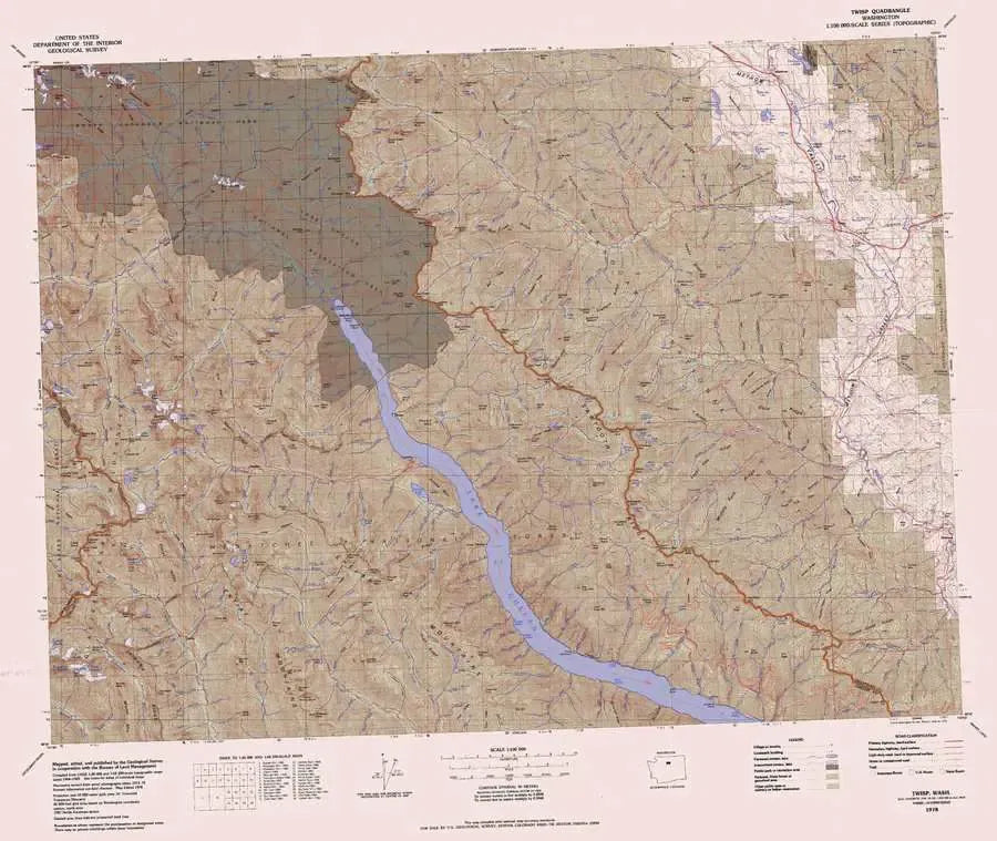 Twisp USGS 1:100K Topo Map