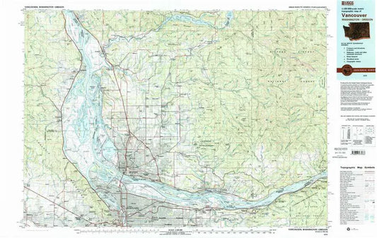 Vancouver USGS 1:100K Topo Map