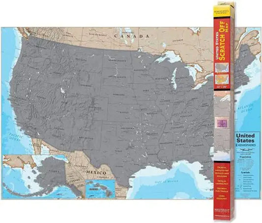 Scratch Off United States Wall Map