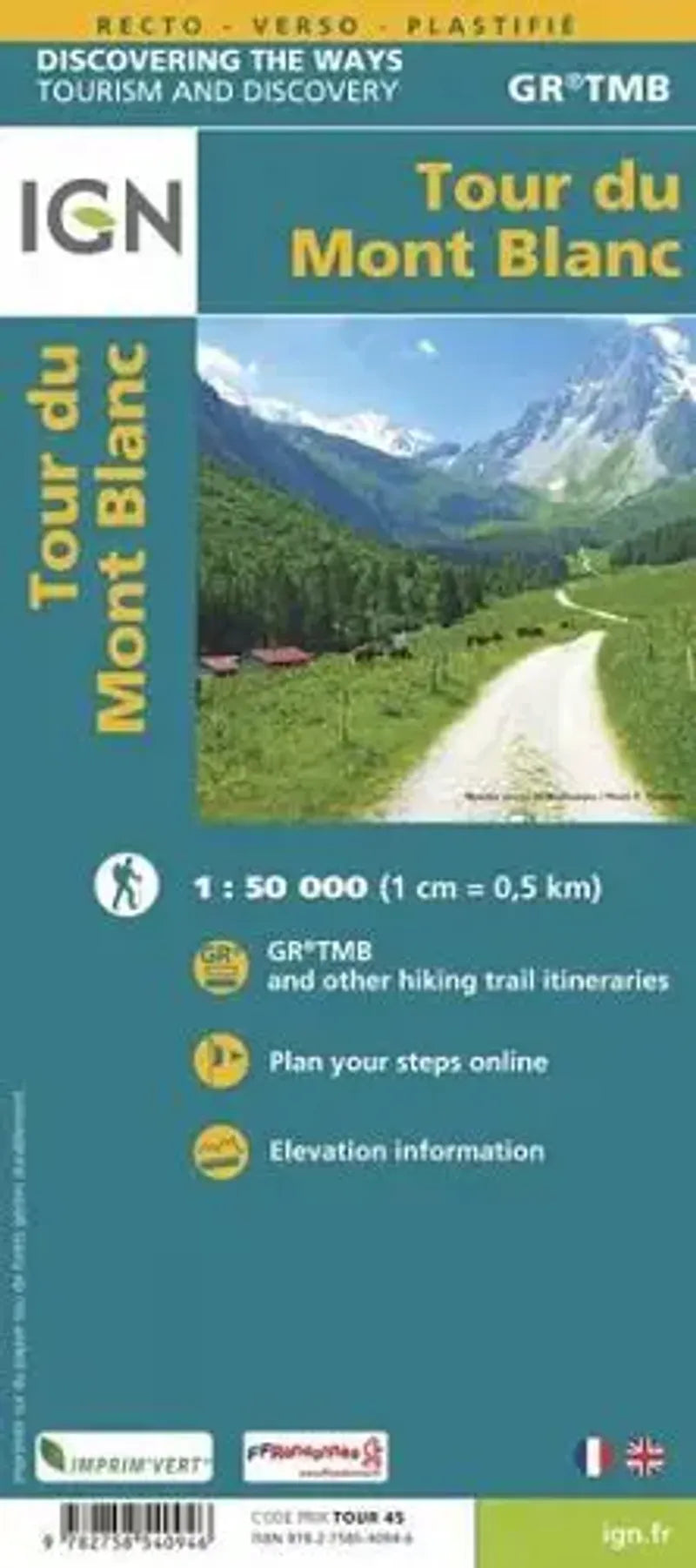 Tour Du Mont Blanc Map l IGN – Metsker Maps