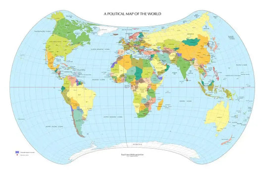 Equal Area World Map (Political)