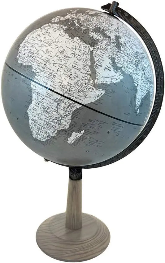 Lincoln Gray Ocean Designer World Globe 12"