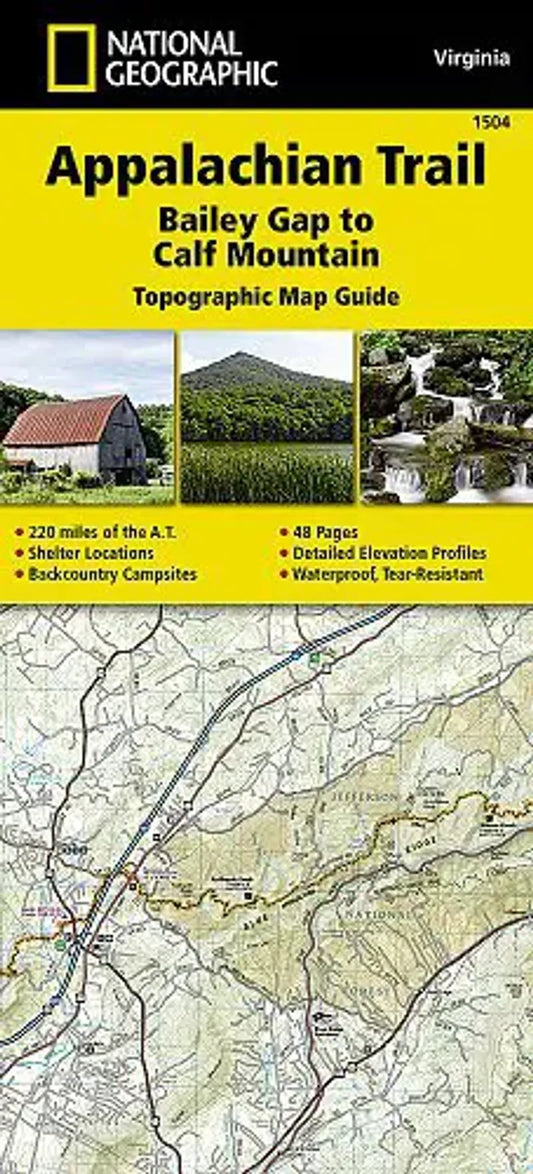Appalachian Trail Map 1504 Bailey Gap to Calf Mountain