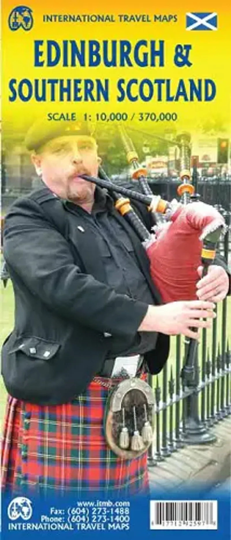 Southern Scotland & Edinburgh Travel Map – Metsker Maps