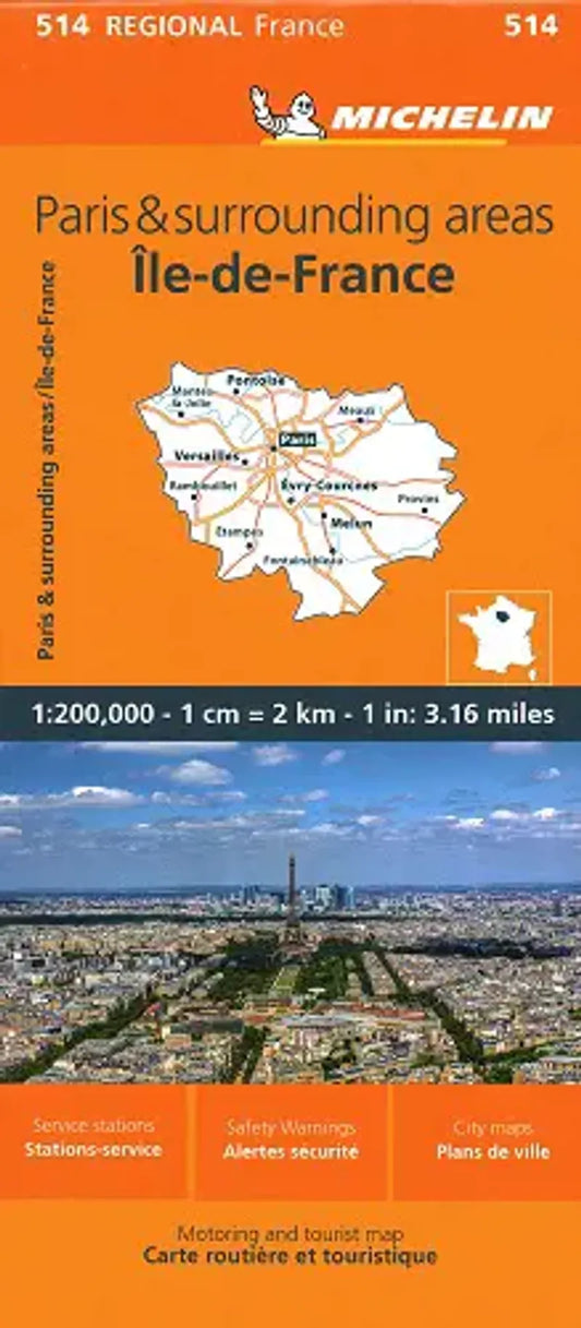 Paris & Surrounding Areas Regional Map 514