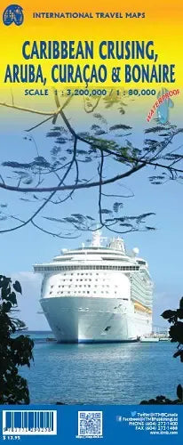 Aruba Curacao & Bonaire Caribbean Cruising Map