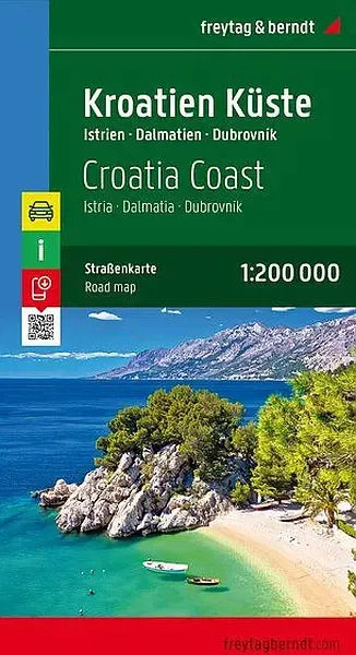 Croatia Coast Travel Map by Freytag & Berndt