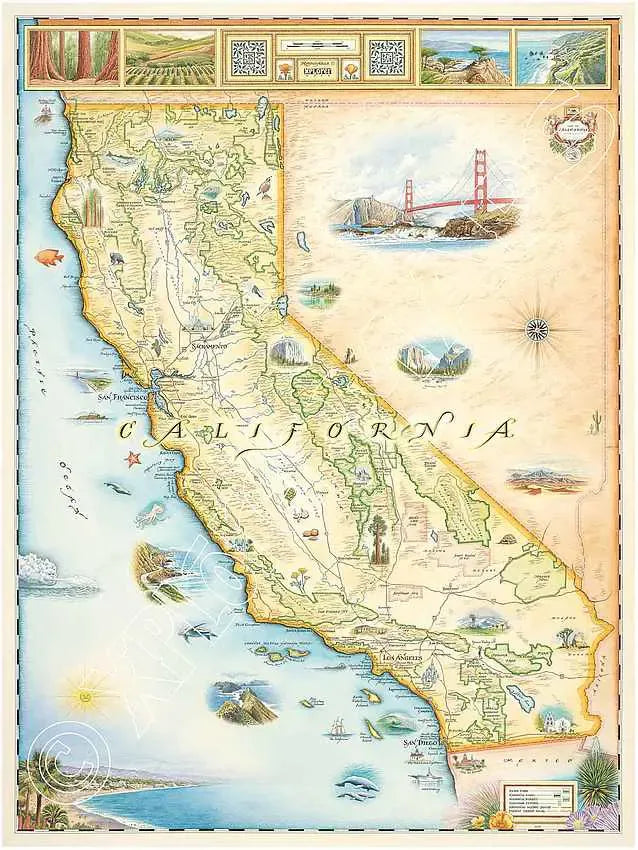 California Wall Map