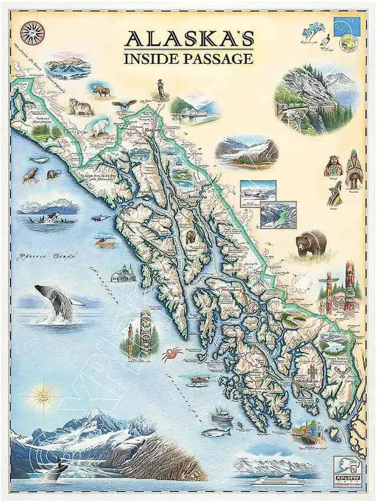 Inside Passage Wall Map
