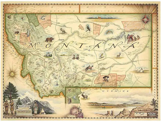 Montana Wall Map