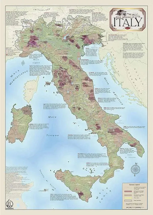 Italy Wine Region Map