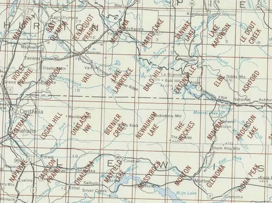 Centralia Area 1:24K USGS Topo Maps
