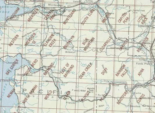 Chehalis River Area 1:24K USGS Topo Maps