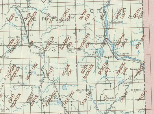 Chewelah Area 1:24K USGS Topo Maps
