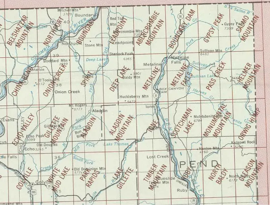 Colville Area 1:24K USGS Topo Maps