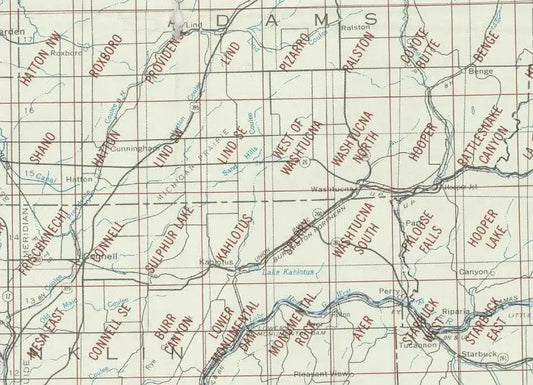 Connell Area 1:24K USGS Topo Maps