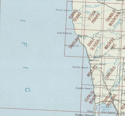 Copalis Beach Area 1:24K USGS Topo Maps
