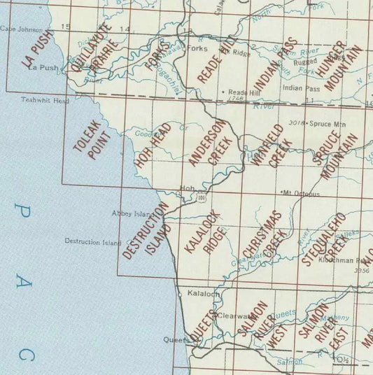 Forks Area 1:24K USGS Topo Maps