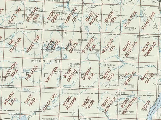 Mount Olympus Area 1:24K USGS Topo Maps