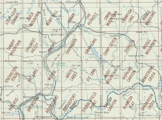 Omak Area 1:24K USGS Topo Maps