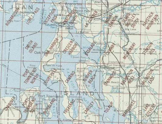 Port Townsend Area 1:24K USGS Topo Maps