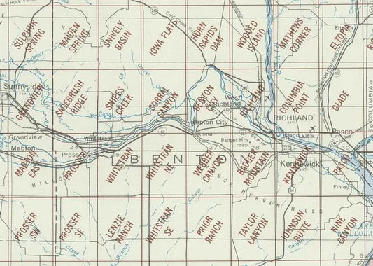 Richland Area 1:24K USGS Topo Maps