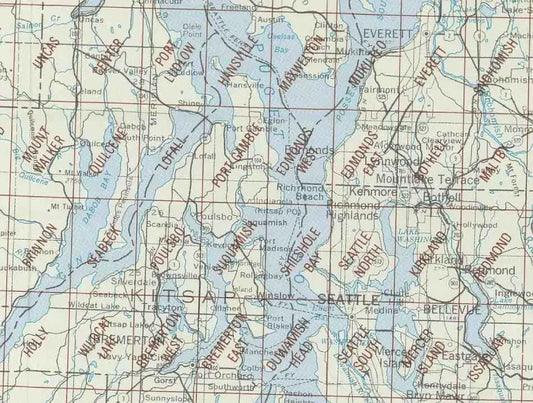 Seattle Area 1:24K USGS Topo Maps