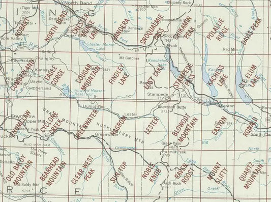 Snoqualmie Pass Area 1:24K USGS Topo Maps