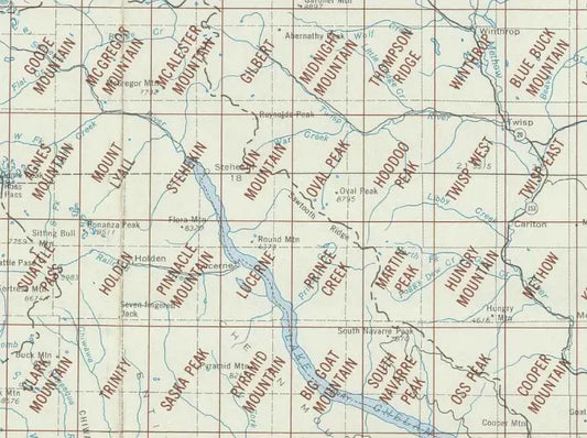 Twisp Area 1:24K USGS Topo Maps