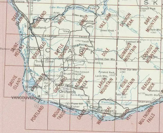 Vancouver Area 1:24K USGS Topo Maps