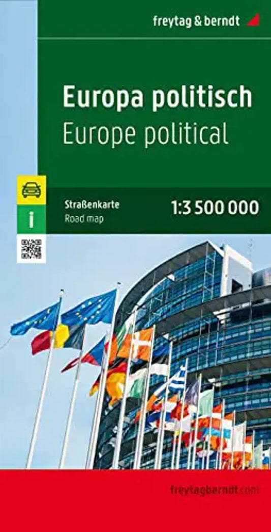 Europe Travel Map by Freytag & Berndt