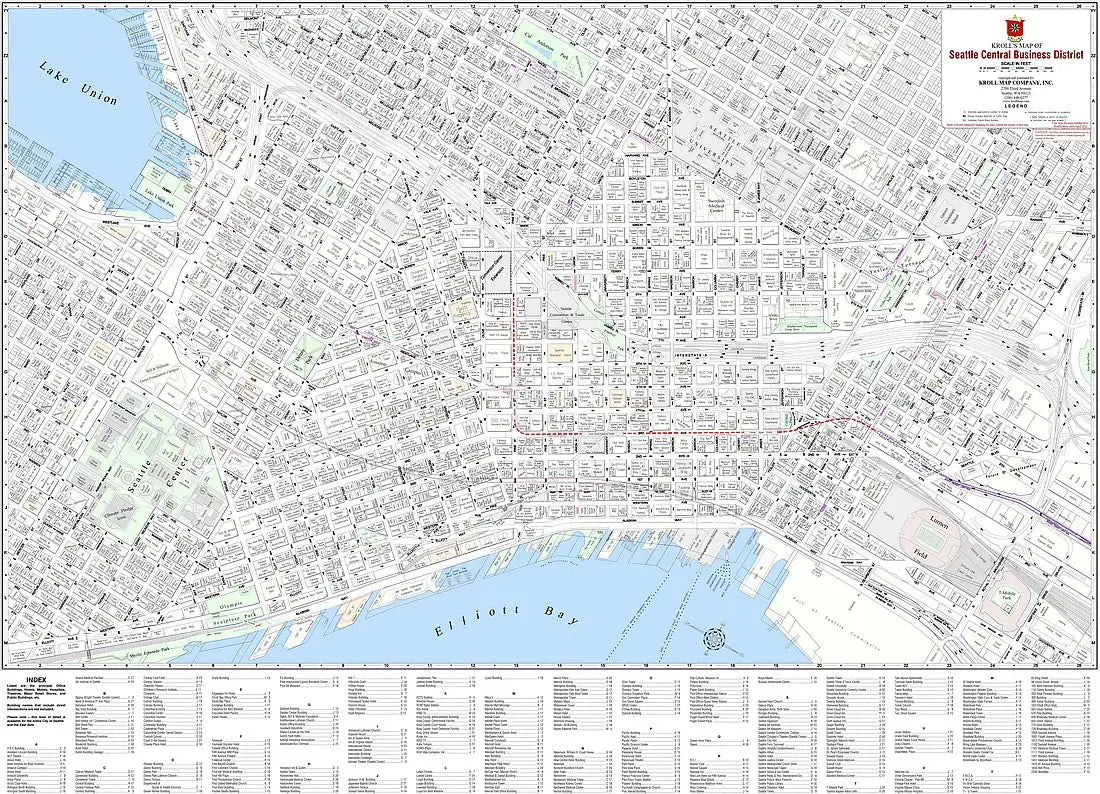 Seattle Downtown Business District Map