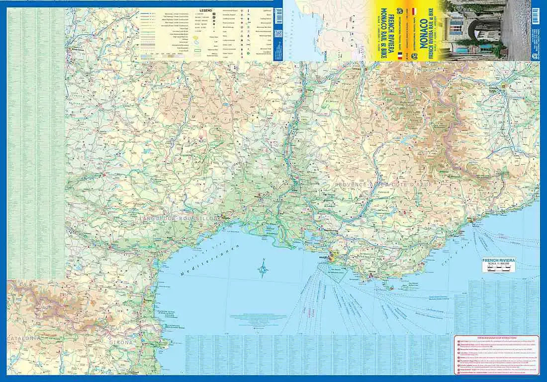 Monaco & French Riviera Travel Map