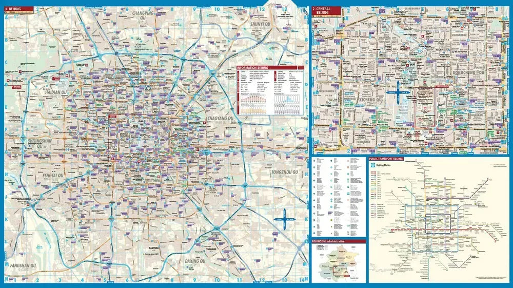 Beijing Laminated City Map l Borch