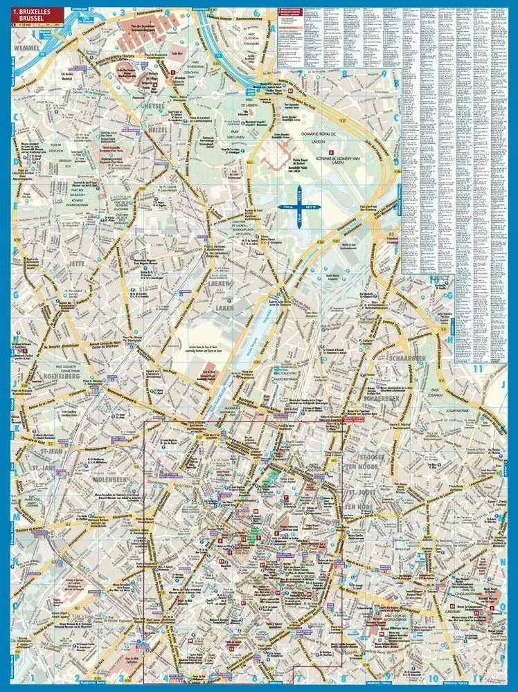 Brussels Laminated City Map l Borch