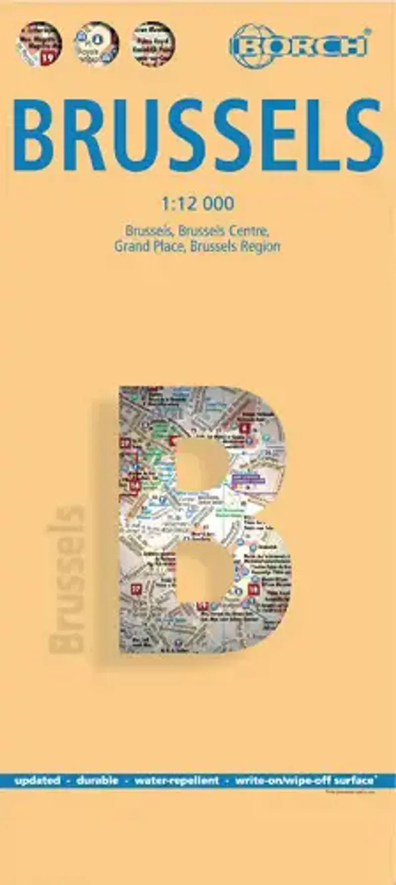 Brussels Laminated City Map l Borch