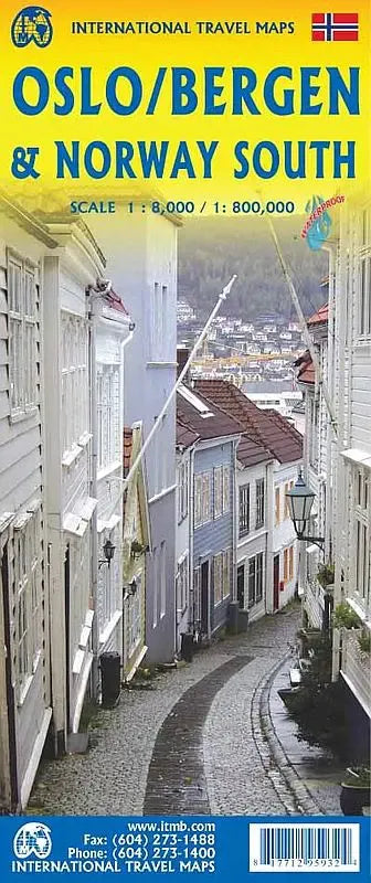 Oslo Bergen Norway South Travel Map