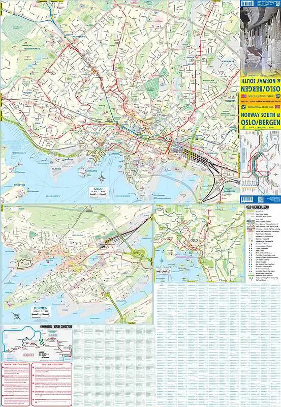 Oslo Bergen Norway South Travel Map