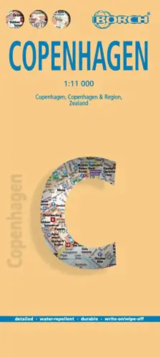 Copenhagen Laminated City Street Map l Borch