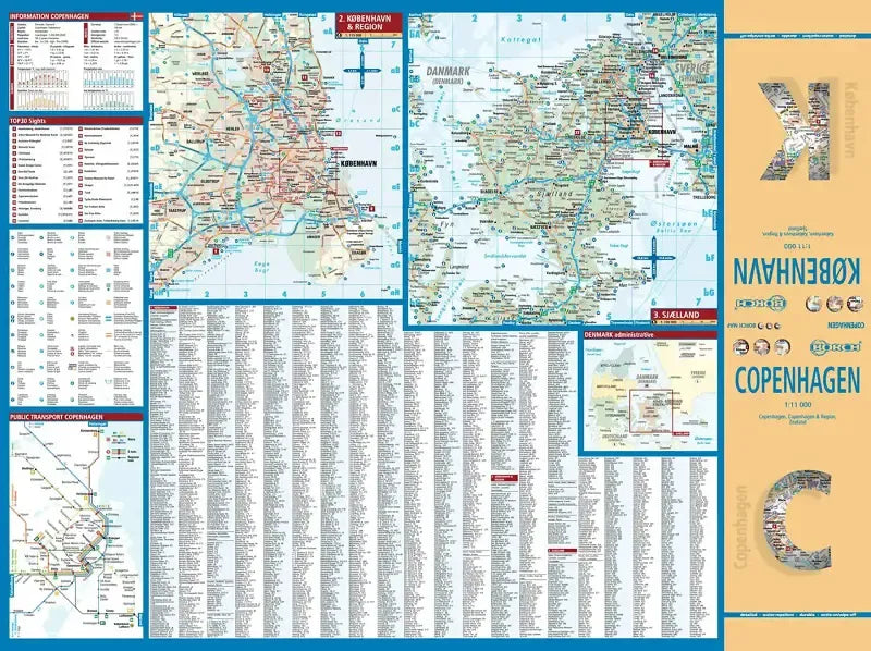 Copenhagen Laminated City Street Map l Borch