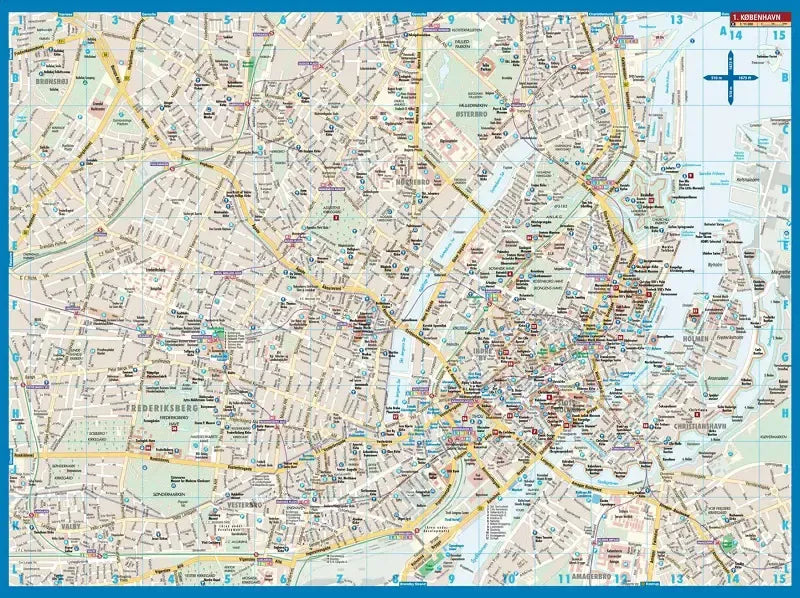 Copenhagen Laminated City Street Map l Borch