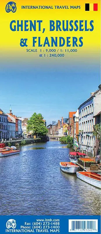 Ghent, Brussels, and Flanders Travel Map