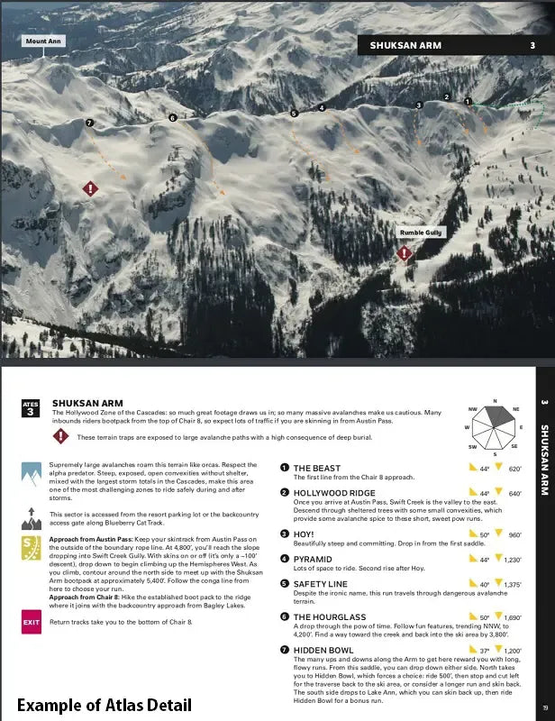 Backcountry Skiing Mount Baker Atlas & Map