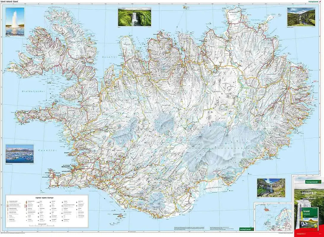 Iceland Road Map by Freytag & Berndt