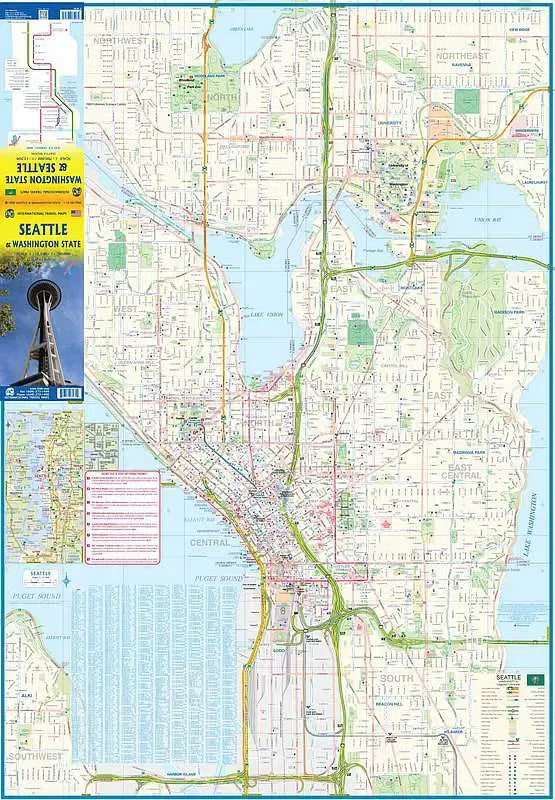 Seattle California Map Seattle & Washington Travel Map – Metsker Maps