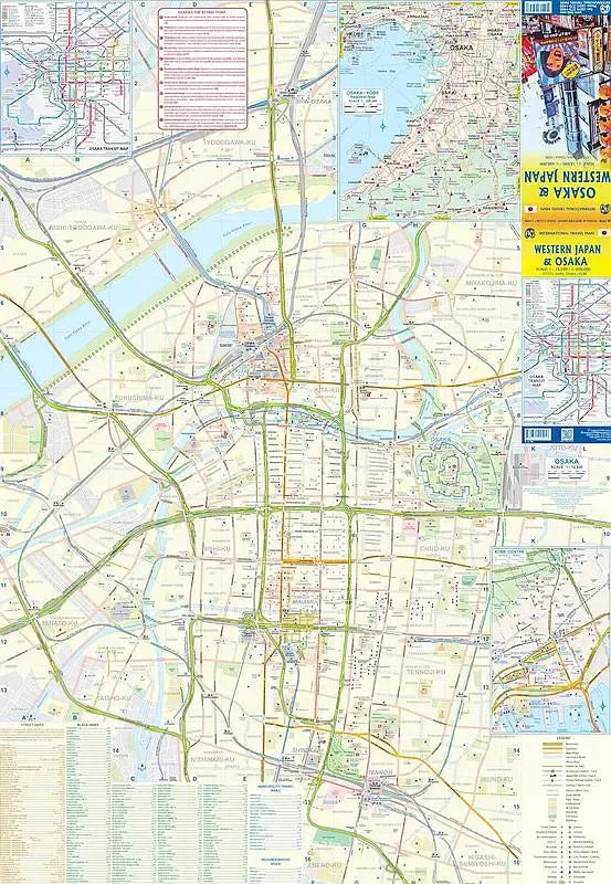 Osaka & Western Japan Travel Map