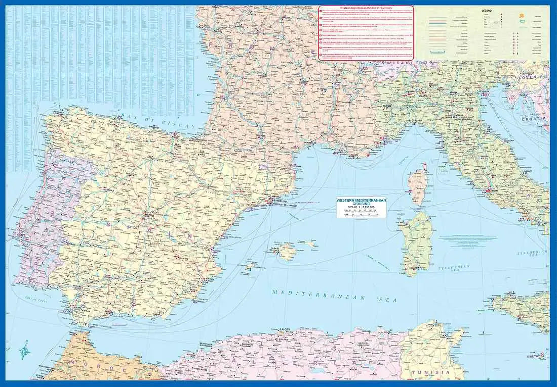 Mallorca & Ibiza Travel Map
