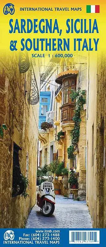 Sardinia, Sicily & Southern Italy Travel Map